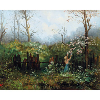 РЕПРОДУКЦИИ НА КАРТИНИ Момиче в градината (1881)